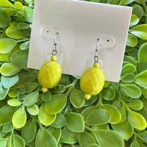 BOGO FREE LEMON LIME DANGLE RETRO EARRINGS